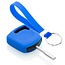 Capa para chave do carro compatível com Ford - Capa Protetora de Chave Remota de Silicone - Tampa Remota FOB - Azul