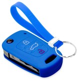 TBU car TBU car Car key cover compatible with Hyundai - Silicone Protective Remote Key Shell - FOB Case Cover - Blue