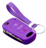 TBU car TBU car Car key cover compatible with Hyundai - Silicone Protective Remote Key Shell - FOB Case Cover - Purple