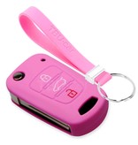 TBU car Hyundai Capa Silicone Chave do carro - Capa protetora - Tampa remota FOB - Rosa