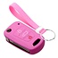 Autoschlüssel Hülle kompatibel mit Hyundai 3 Tasten - Schutzhülle aus Silikon - Auto Schlüsselhülle Cover in Rosa