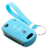 TBU car Hyundai Capa Silicone Chave do carro - Capa protetora - Tampa remota FOB - Azul claro