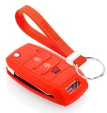 TBU car Hyundai Capa Silicone Chave do carro - Capa protetora - Tampa remota FOB - Vermelho