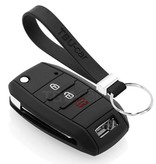 TBU car TBU car Autoschlüssel Hülle kompatibel mit Hyundai 3 Tasten - Schutzhülle aus Silikon - Auto Schlüsselhülle Cover in Schwarz