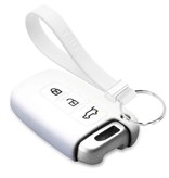 TBU car TBU car Housse de Protection clé compatible avec Hyundai - Coque Cover Housse étui en Silicone - Blanc