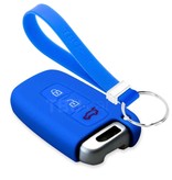 TBU car TBU car Sleutel cover compatibel met Hyundai - Silicone sleutelhoesje - beschermhoesje autosleutel - Blauw