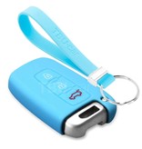 TBU car Hyundai Capa Silicone Chave do carro - Capa protetora - Tampa remota FOB - Azul claro