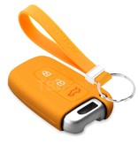 TBU car TBU car Funda Carcasa llave compatible con Hyundai - Funda de Silicona - Cover de Llave Coche - Naranja