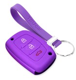 TBU car Hyundai Capa Silicone Chave do carro - Capa protetora - Tampa remota FOB - Roxo