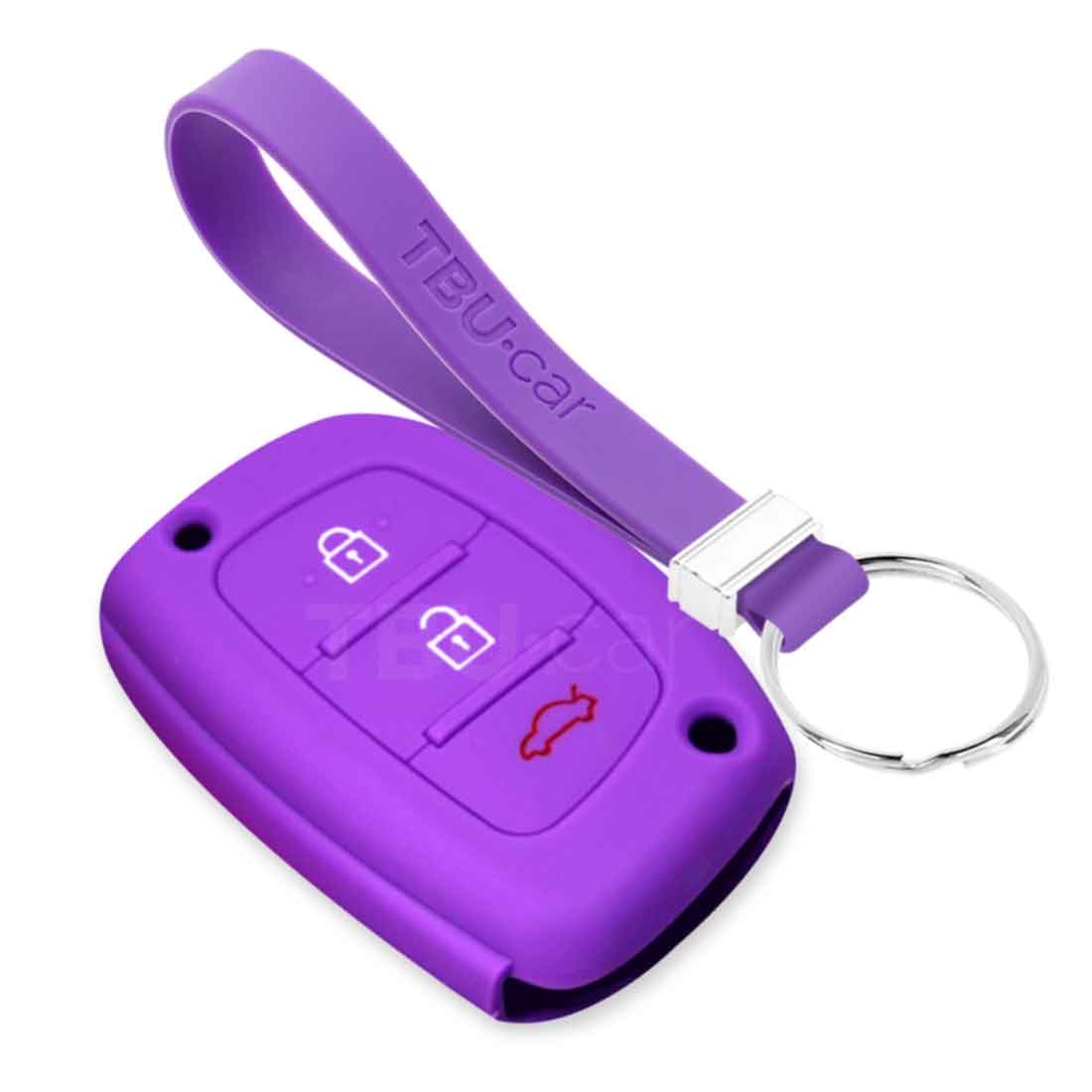 TBU car TBU car Cover chiavi auto compatibile con Hyundai - Copertura protettiva - Custodia Protettiva in Silicone - Viola