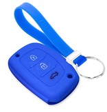 TBU car TBU car Car key cover compatible with Hyundai - Silicone Protective Remote Key Shell - FOB Case Cover - Blue