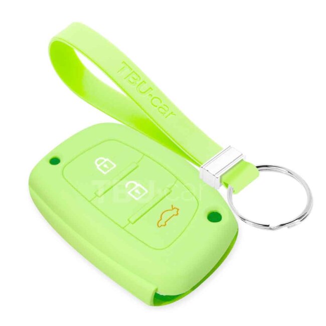 Capa para chave do carro compatível com Hyundai - Capa Protetora de Chave Remota de Silicone - Tampa Remota FOB - Fosforescente