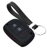 TBU car Hyundai Capa Silicone Chave do carro - Capa protetora - Tampa remota FOB - Preto