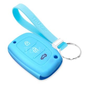 TBU car® Hyundai Schlüsselhülle - Hellblau