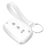 TBU car Hyundai Capa Silicone Chave do carro - Capa protetora - Tampa remota FOB - Branco