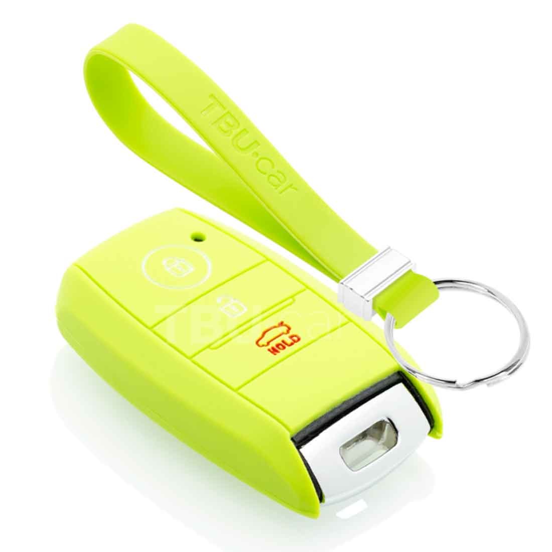 TBU car TBU car Autoschlüssel Hülle kompatibel mit Hyundai 3 Tasten (Keyless Entry) - Schutzhülle aus Silikon - Auto Schlüsselhülle Cover in Hellgrün