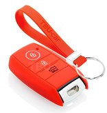 TBU car TBU car Autoschlüssel Hülle kompatibel mit Hyundai 3 Tasten (Keyless Entry) - Schutzhülle aus Silikon - Auto Schlüsselhülle Cover in Rot