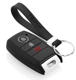 TBU car TBU car Autoschlüssel Hülle kompatibel mit Hyundai 3 Tasten (Keyless Entry) - Schutzhülle aus Silikon - Auto Schlüsselhülle Cover in Schwarz