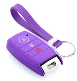 TBU car Hyundai Capa Silicone Chave do carro - Capa protetora - Tampa remota FOB - Roxo