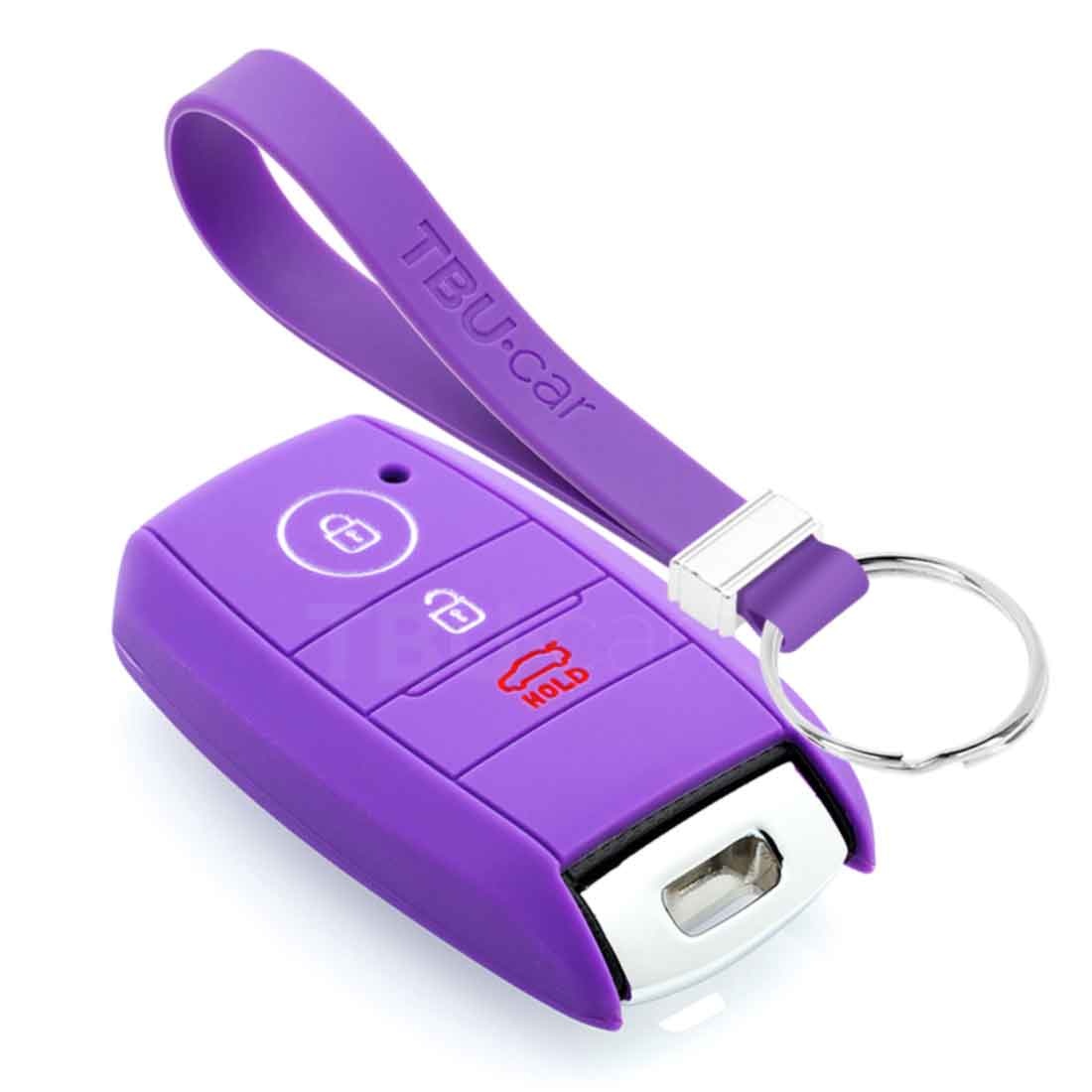 TBU car TBU car Housse de Protection clé compatible avec Hyundai - Coque Cover Housse étui en Silicone - Violet