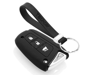 TBU car Autoschlüssel Hülle kompatibel mit Hyundai 3 Tasten (Keyless Entry)  - Schutzhülle aus Silikon - Auto Schlüsselhülle Cover in Schwarz