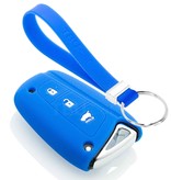 TBU car TBU car Car key cover compatible with Hyundai - Silicone Protective Remote Key Shell - FOB Case Cover - Blue