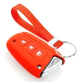 TBU car TBU car Funda Carcasa llave compatible con Hyundai - Funda de Silicona - Cover de Llave Coche - Rojo