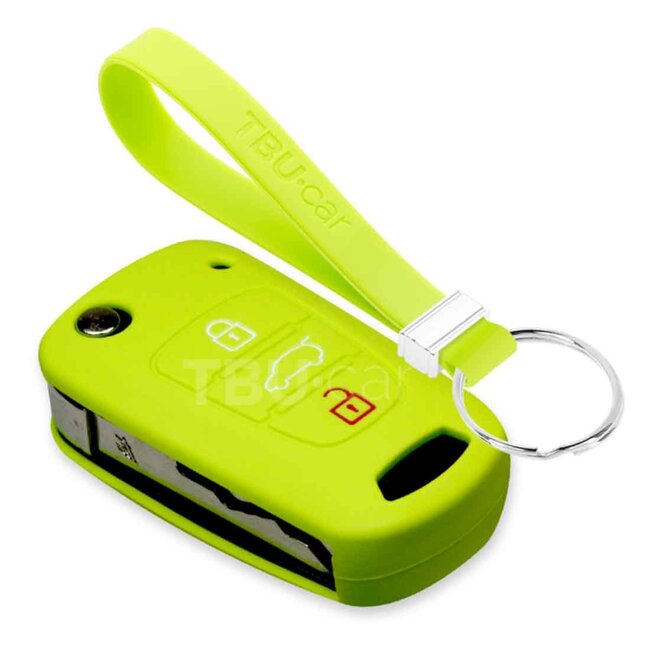 Capa para chave do carro compatível com Kia - Capa Protetora de Chave Remota de Silicone - Tampa Remota FOB - Verde lima