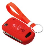 TBU car TBU car Car key cover compatible with Kia - Silicone Protective Remote Key Shell - FOB Case Cover - Red