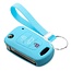 Housse de Protection clé compatible avec Kia - Coque Cover Housse étui en Silicone - Bleu clair