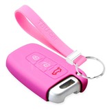 TBU car TBU car Autoschlüssel Hülle kompatibel mit Kia 3 Tasten (Keyless Entry) - Schutzhülle aus Silikon - Auto Schlüsselhülle Cover in Rosa