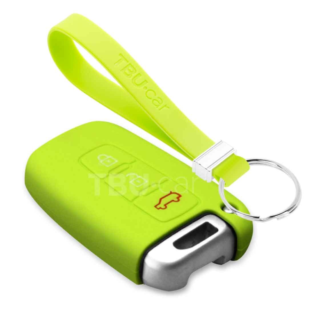 TBU car TBU car Car key cover compatible with Kia - Silicone Protective Remote Key Shell - FOB Case Cover - Lime green