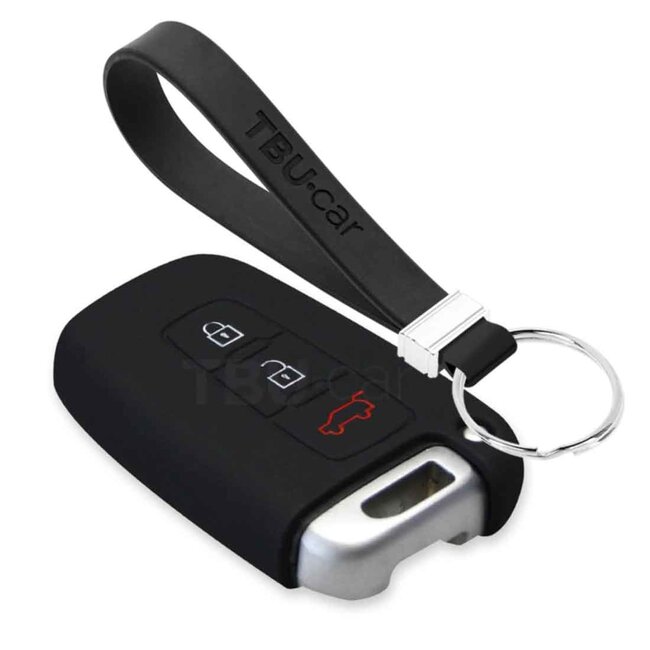 Capa para chave do carro compatível com Kia - Capa Protetora de Chave Remota de Silicone - Tampa Remota FOB - Preto