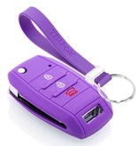 TBU car TBU car Housse de Protection clé compatible avec Kia - Coque Cover Housse étui en Silicone - Violet