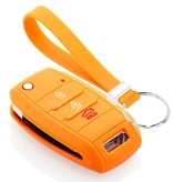 TBU car TBU car Housse de Protection clé compatible avec Kia - Coque Cover Housse étui en Silicone - Orange