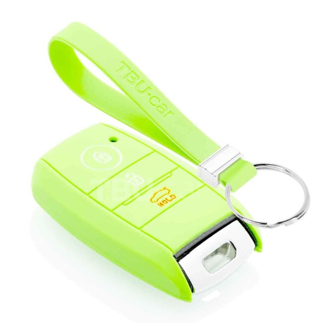 Capa para chave do carro compatível com Kia - Capa Protetora de Chave Remota de Silicone - Tampa Remota FOB - Fosforescente