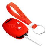 TBU car TBU car Car key cover compatible with Honda - Silicone Protective Remote Key Shell - FOB Case Cover - Red