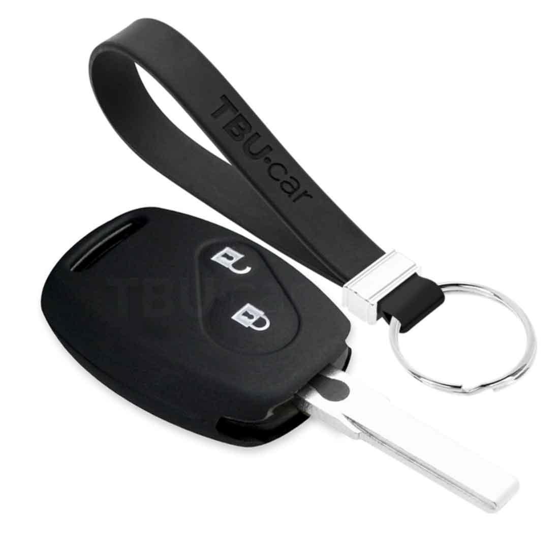 TBU car TBU car Car key cover compatible with Honda - Silicone Protective Remote Key Shell - FOB Case Cover - Black