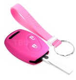 TBU car TBU car Autoschlüssel Hülle kompatibel mit Honda 2 Tasten - Schutzhülle aus Silikon - Auto Schlüsselhülle Cover in Rosa