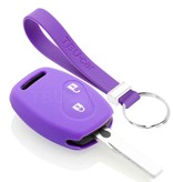 TBU car TBU car Autoschlüssel Hülle kompatibel mit Honda 2 Tasten - Schutzhülle aus Silikon - Auto Schlüsselhülle Cover in Violett
