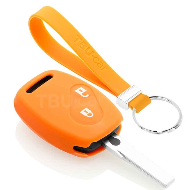 Capa para chave do carro compatível com Honda - Capa Protetora de Chave Remota de Silicone - Tampa Remota FOB - Laranja