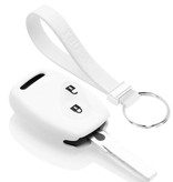 TBU car TBU car Autoschlüssel Hülle kompatibel mit Honda 2 Tasten - Schutzhülle aus Silikon - Auto Schlüsselhülle Cover in Weiß