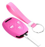 TBU car TBU car Autoschlüssel Hülle kompatibel mit Honda 3 Tasten - Schutzhülle aus Silikon - Auto Schlüsselhülle Cover in Rosa