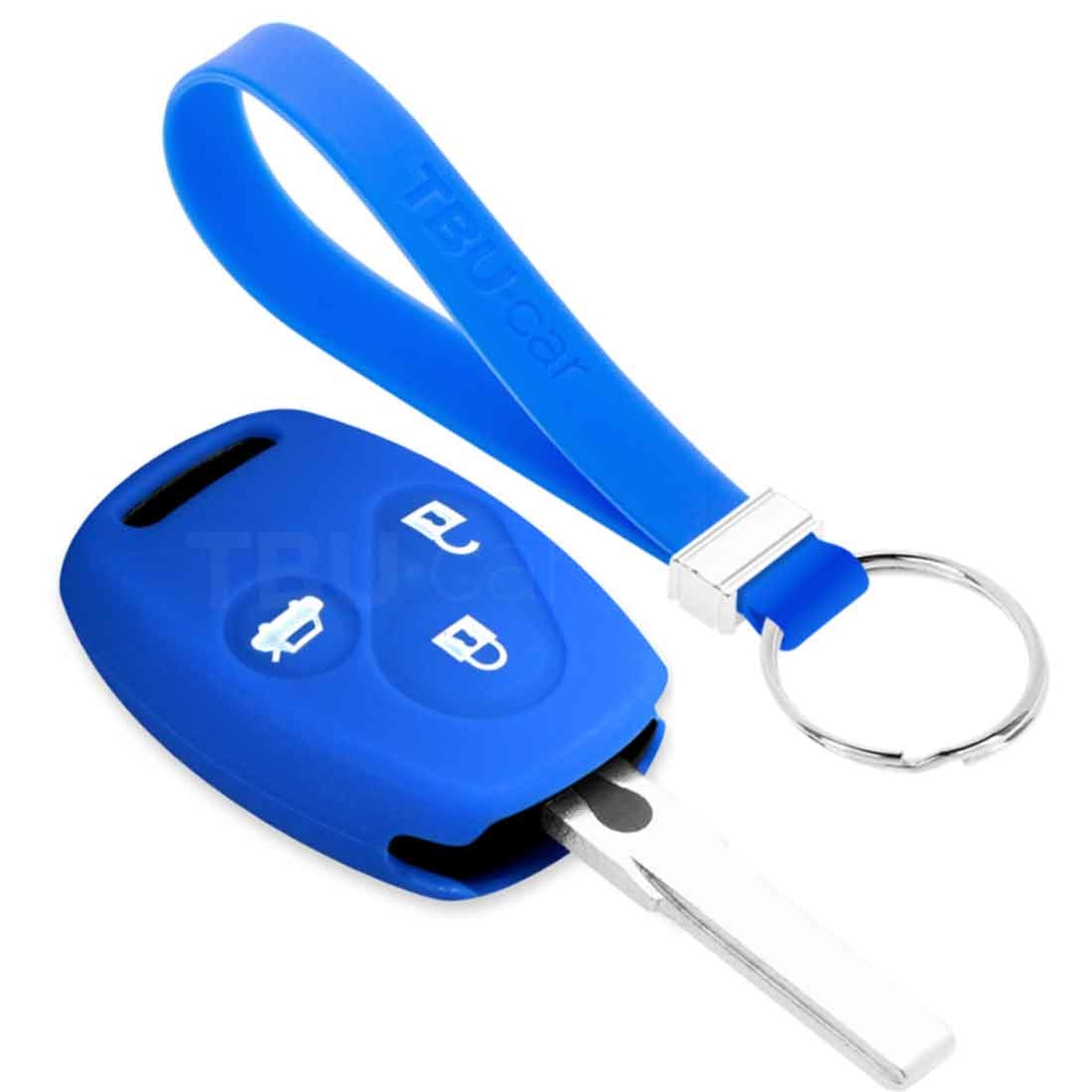 TBU car Honda Capa Silicone Chave do carro - Capa protetora - Tampa remota FOB - Azul