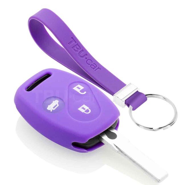 Capa para chave do carro compatível com Honda - Capa Protetora de Chave Remota de Silicone - Tampa Remota FOB - Roxo