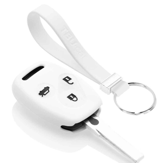 Capa para chave do carro compatível com Honda - Capa Protetora de Chave Remota de Silicone - Tampa Remota FOB - Branco