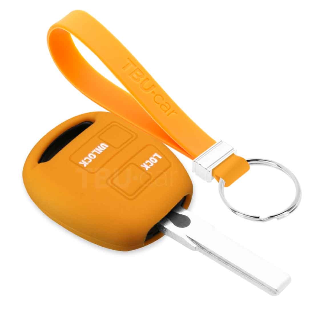 TBU car TBU car Sleutel cover compatibel met Lexus - Silicone sleutelhoesje - beschermhoesje autosleutel - Oranje