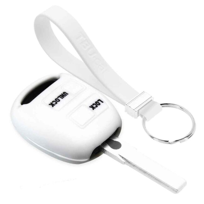 Capa para chave do carro compatível com Lexus - Capa Protetora de Chave Remota de Silicone - Tampa Remota FOB - Branco