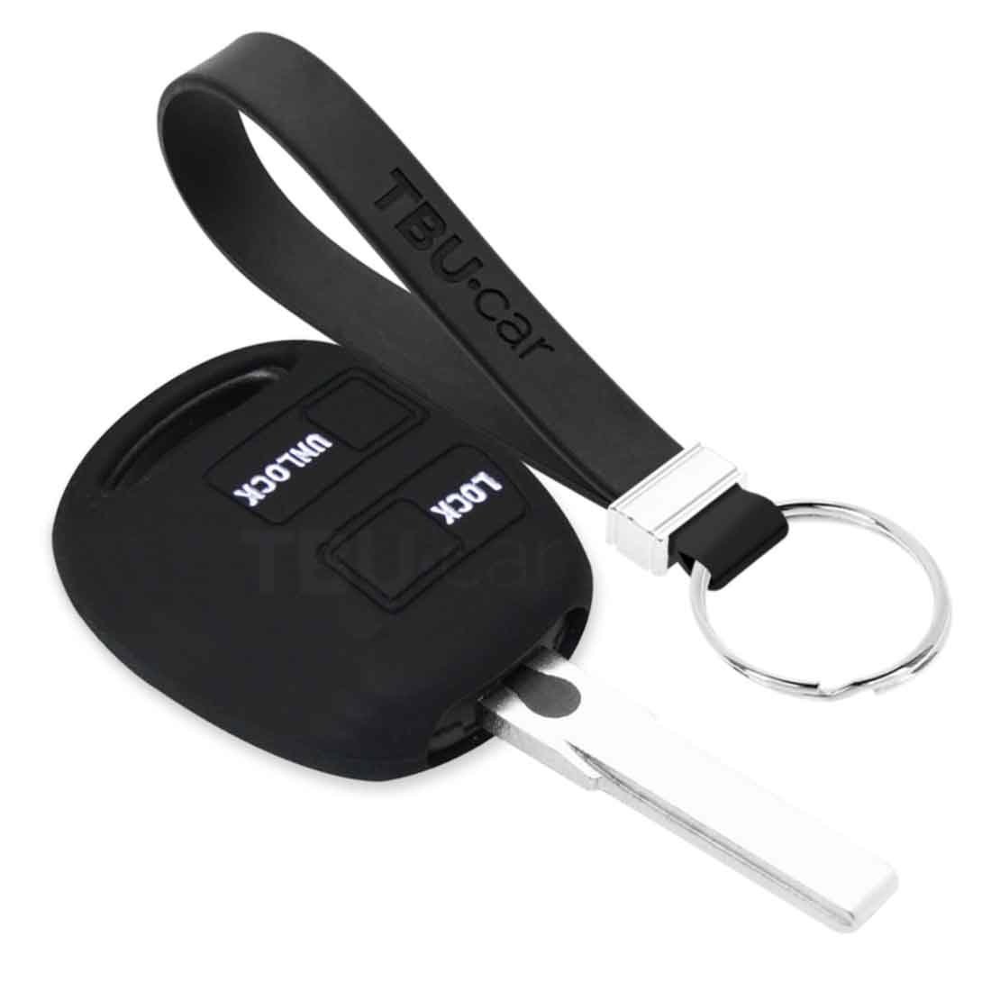 TBU car TBU car Autoschlüssel Hülle kompatibel mit Lexus 2 Tasten - Schutzhülle aus Silikon - Auto Schlüsselhülle Cover in Schwarz