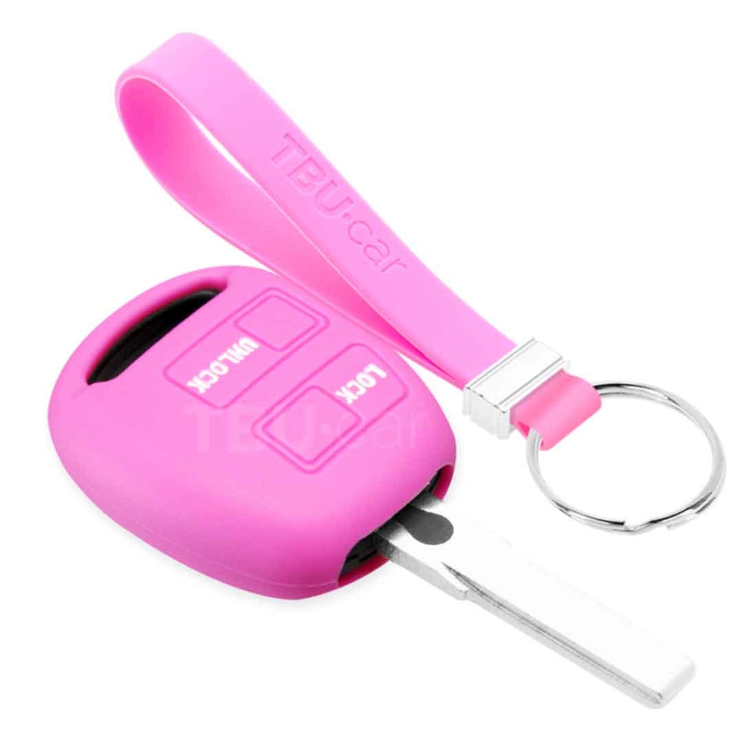 TBU car TBU car Car key cover compatible with Lexus - Silicone Protective Remote Key Shell - FOB Case Cover - Pink